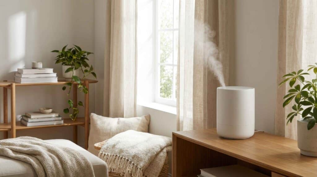Humidificateur bien entretenu pour éviter bactéries et moisissures